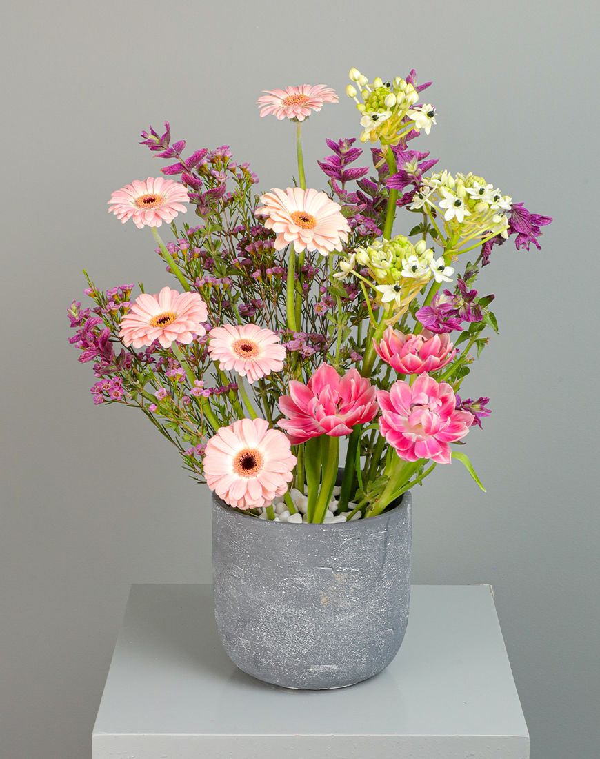 Gerbera And Tulip Vase - Image 9