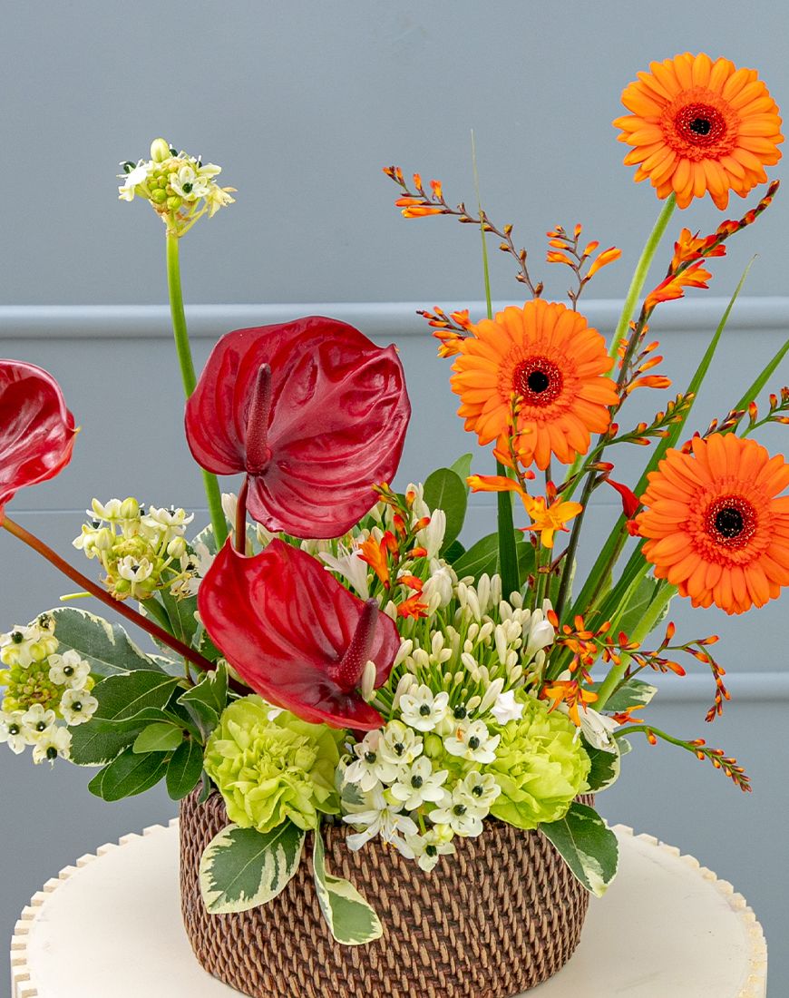 Gerbera Orange Vase - Image 9