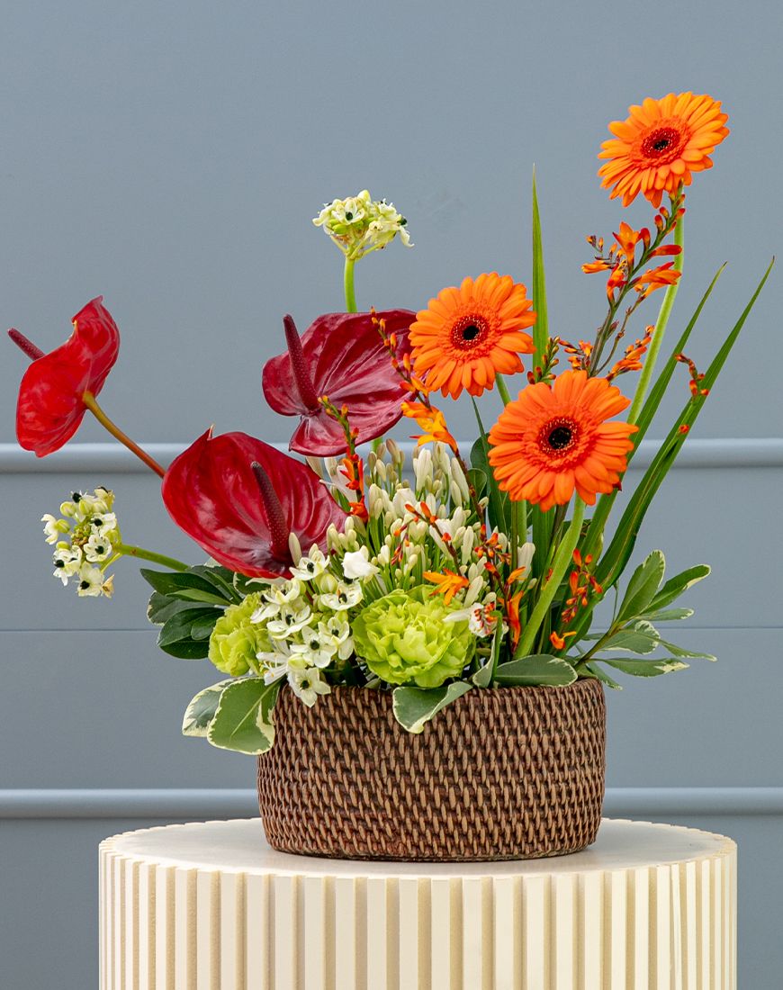 Gerbera Orange Vase - Image 6