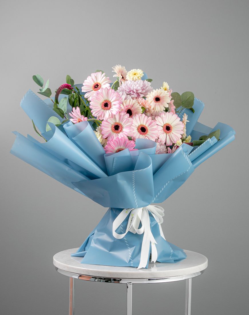 Gerbera Pink Bouquet - Image 3