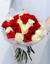 Glass Filled Ruby Flower Bouquets