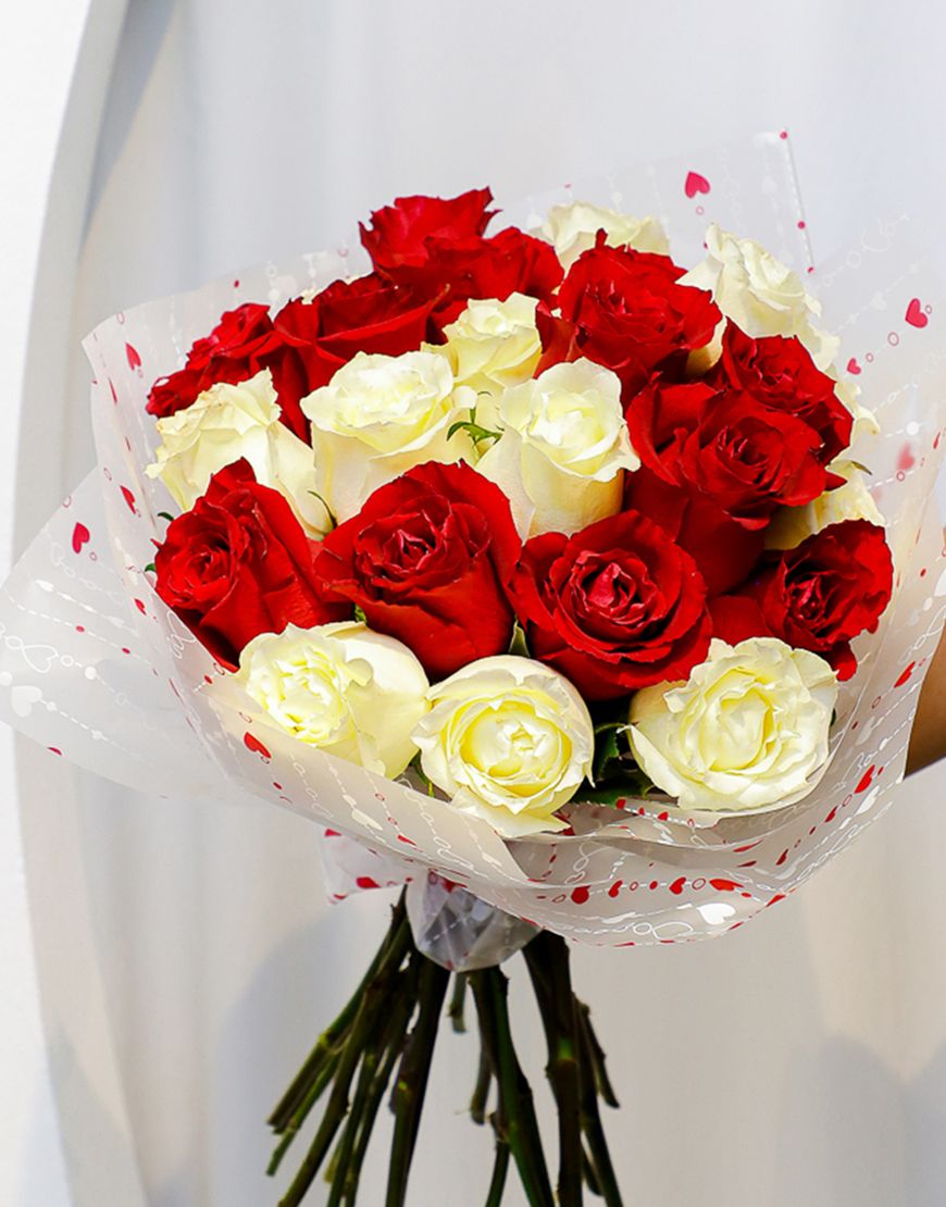 Glass Filled Ruby Flower Bouquets - Image 2