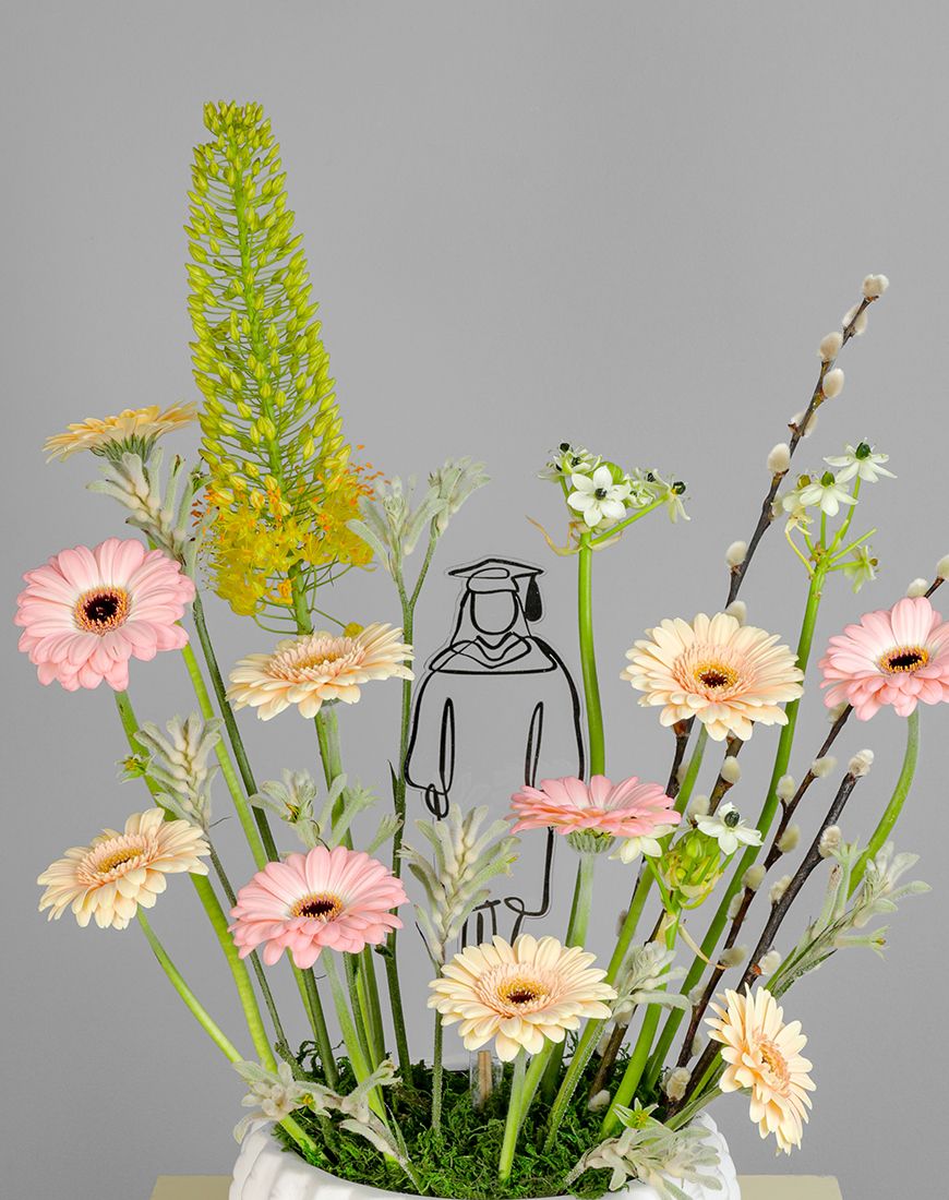 Graduation Gala Blossoms Vase - Image 2