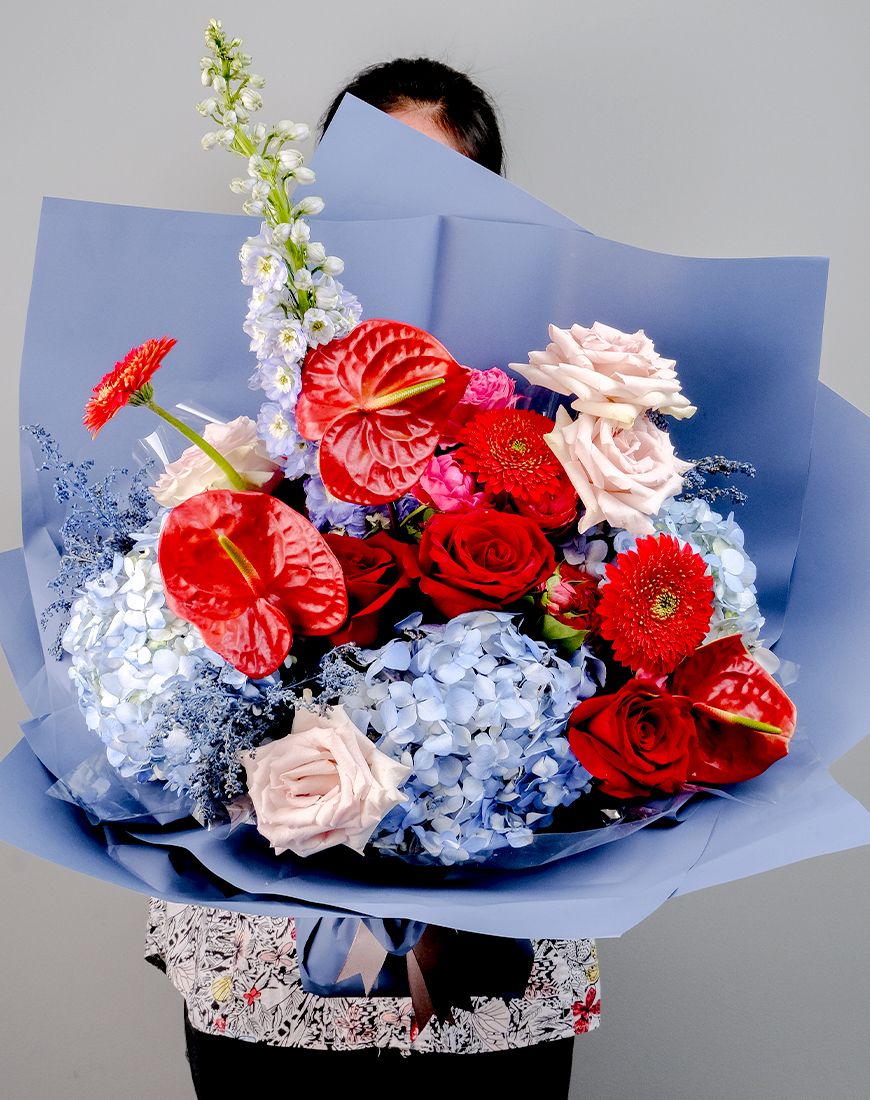Hydrangea Blue Bouquet - Image 9