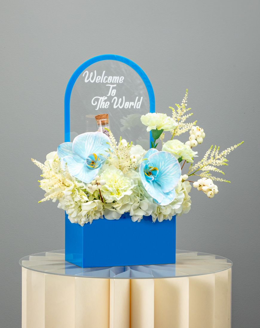 New Born Baby Boy Flower Gift - Image 3