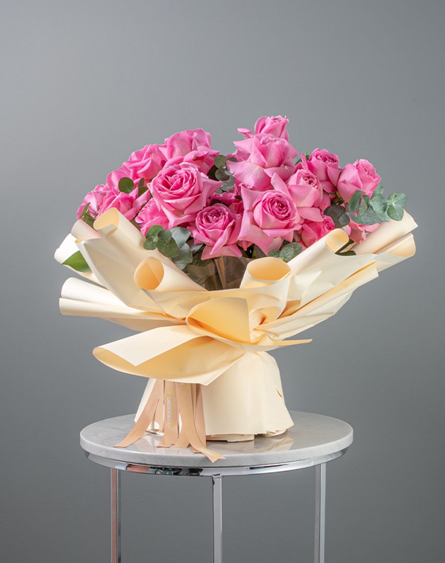 Pink Blossom Rose Bouquet - Image 3