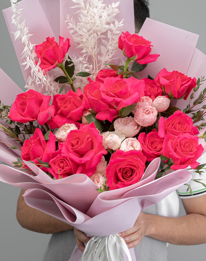 Rose Fuchsia Bouquet - Image 6