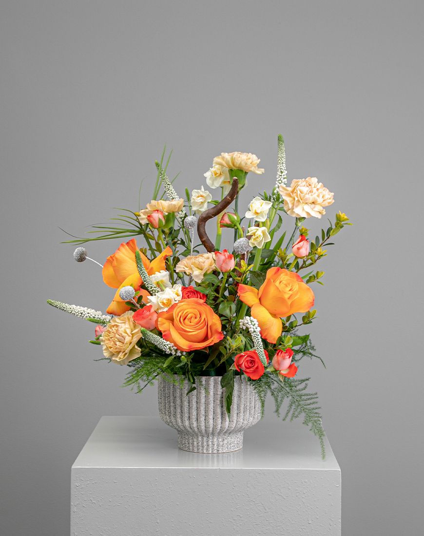 Rose Orange Vase - Image 3