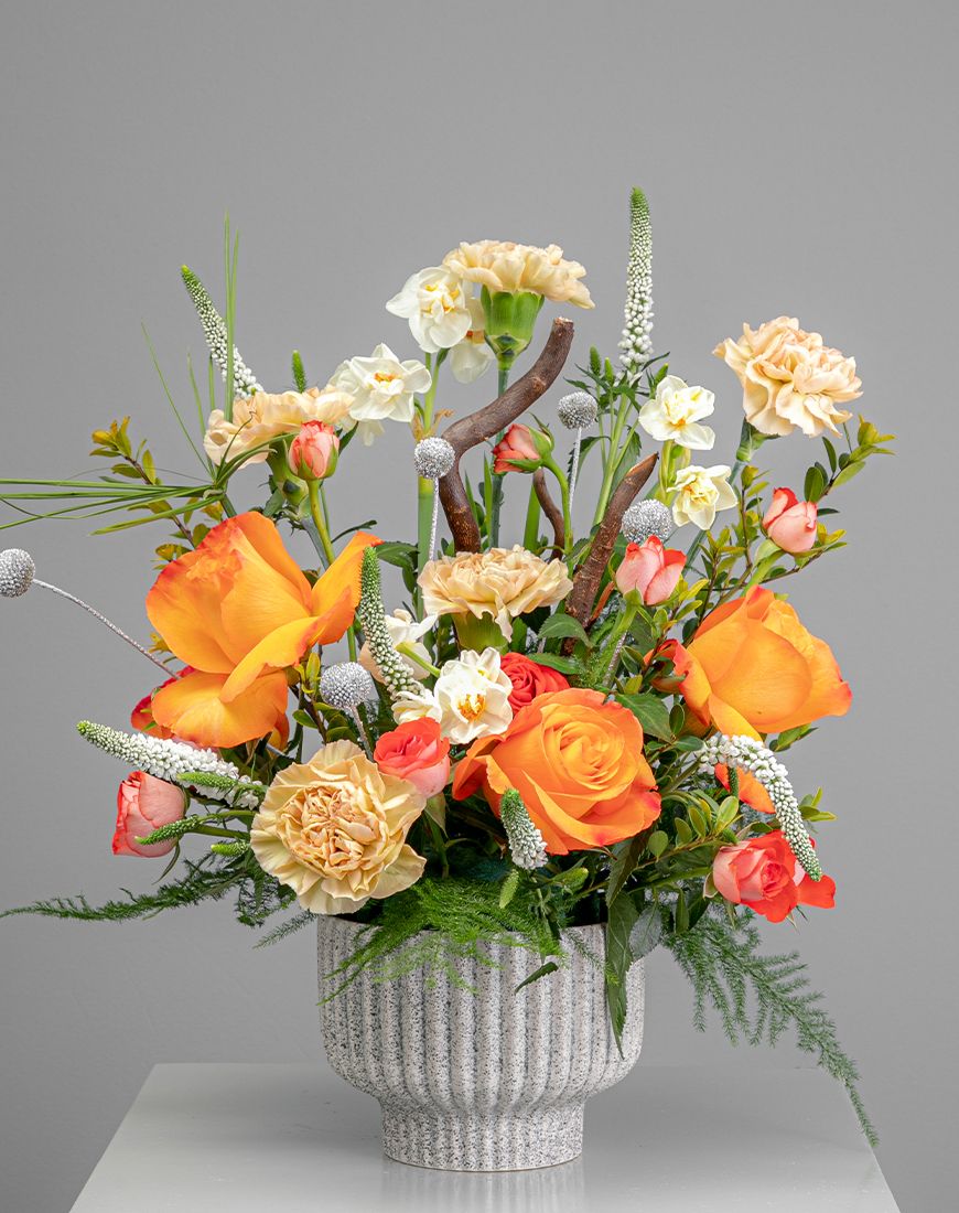 Rose Orange Vase - Image 6