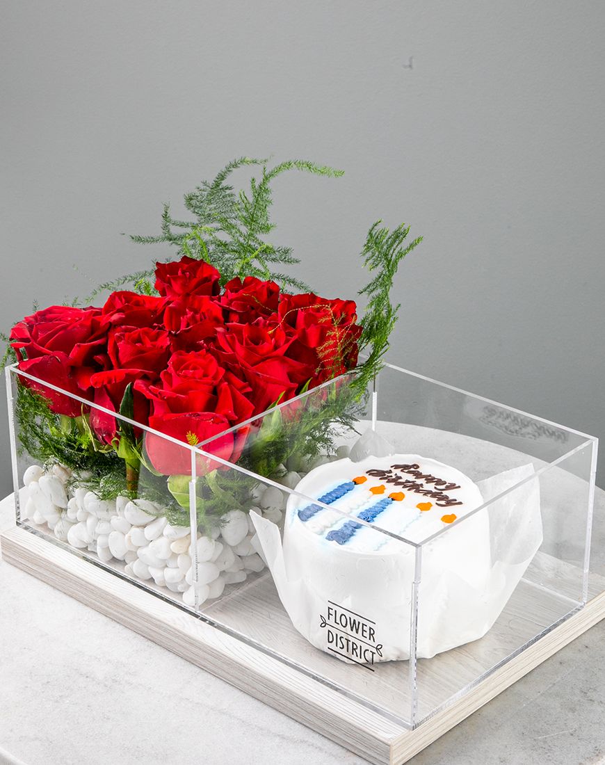 Rose Red Birthday Cake - Image 3