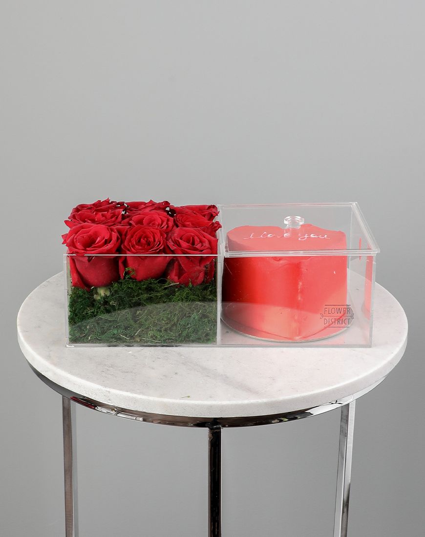Red Rose And Cake