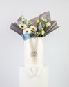 Gerbera & Delphinium Blue Small Bag Arrangement