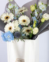 Gerbera & Delphinium Blue Small Bag Arrangement - Image 4