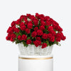 Grand Crimson Extra Large Rose Basket Arrangement
