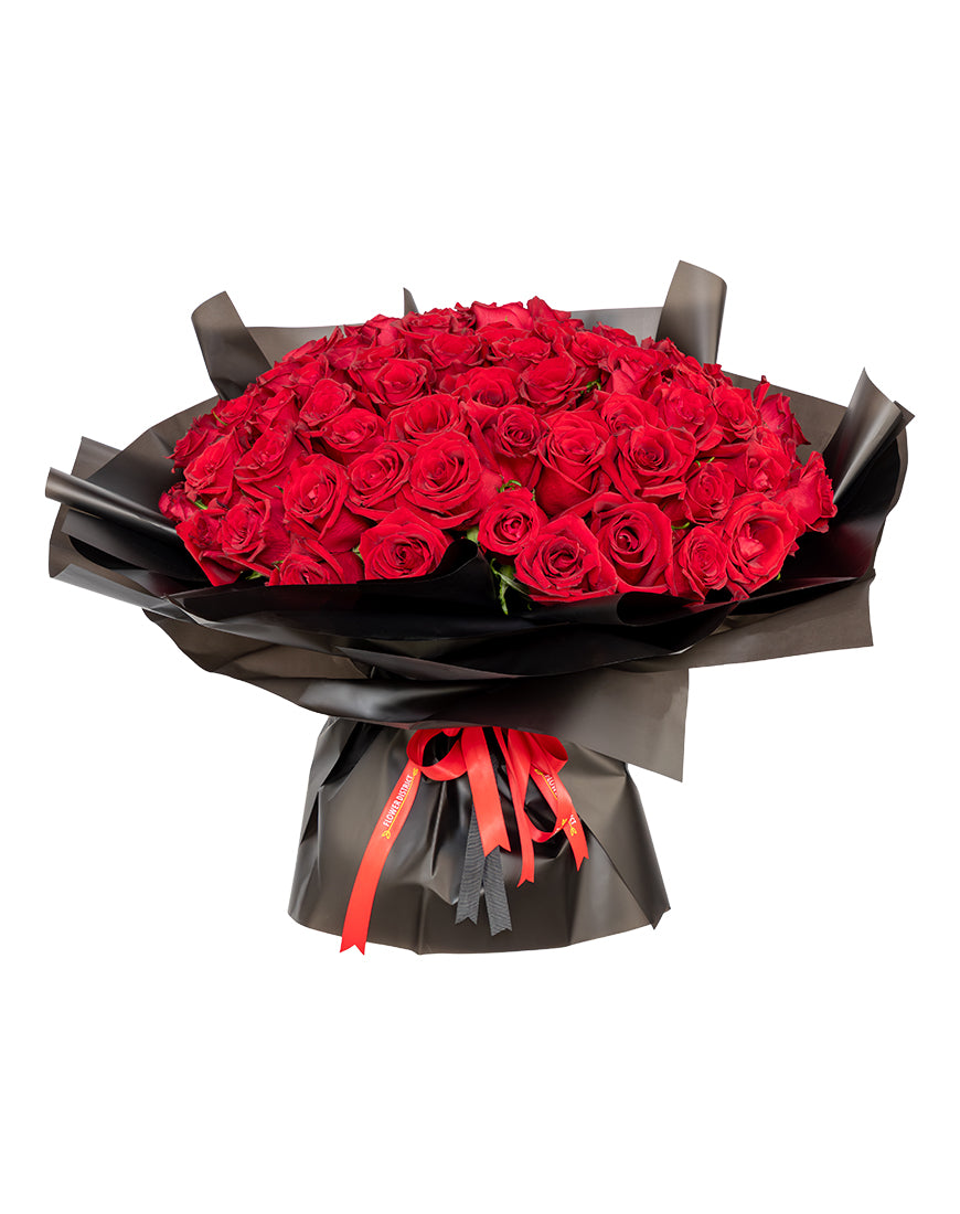 Grand Midnight Passion Extra Large Red Rose Bouquet