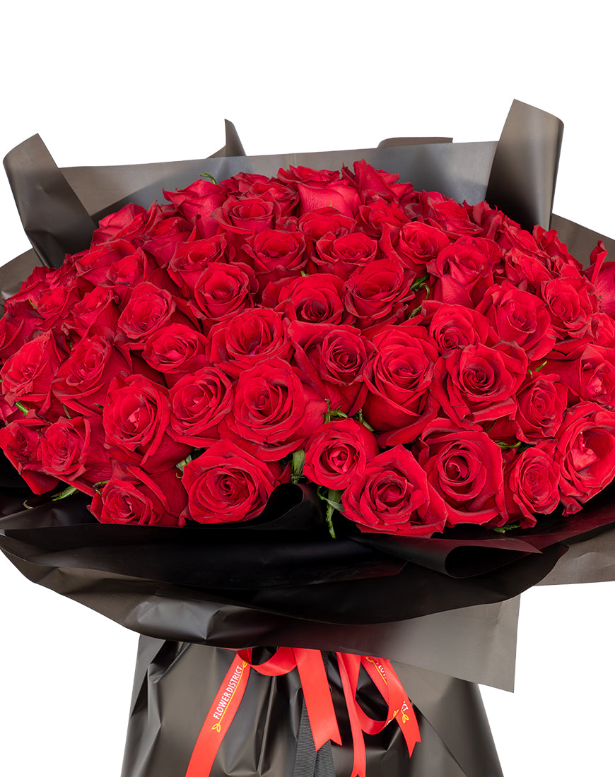 Grand Midnight Passion Extra Large Red Rose Bouquet - Image 2