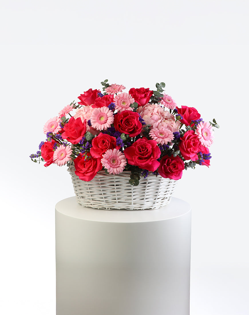 Grand Romance Large Flower Basket