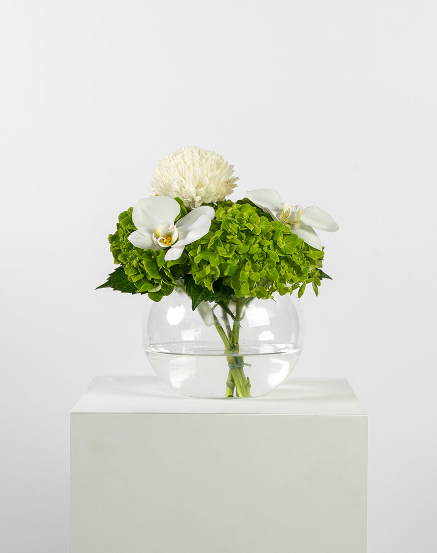 Green Serenity Floral Vase