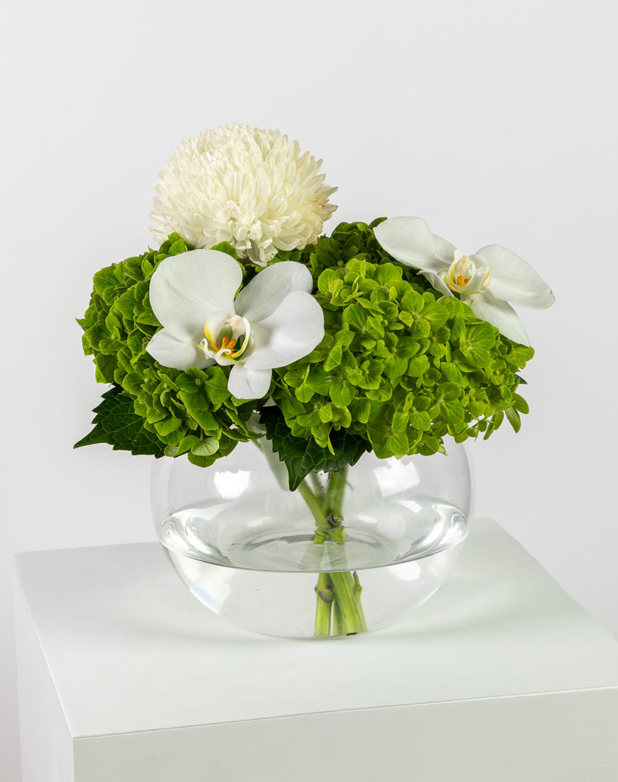 Green Serenity Floral Vase - Image 2