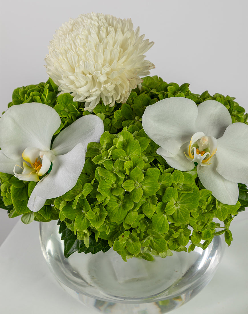 Green Serenity Floral Vase - Image 4