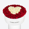 Heart Of Love Large Red And White Rose Box Arrangement
