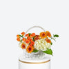 Orange Charm With White Hydrangea Basket image03