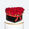 Passionate Heart Medium Black Rose Box Arrangement