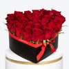 Passionate Heart Medium Black Rose Box Arrangement