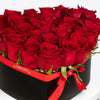 Passionate Heart Medium Black Rose Box Arrangement