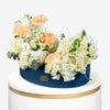 Peach Bloom Leather Tray Arrangement