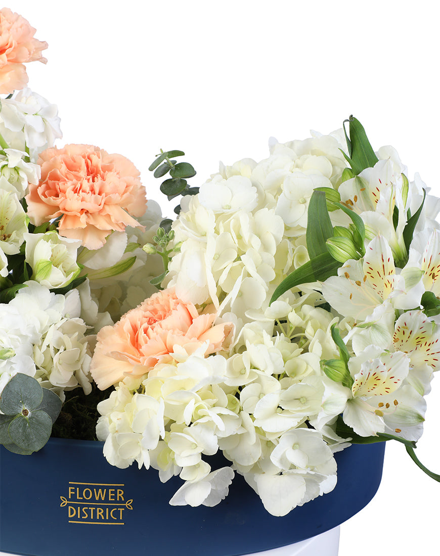 Peach Bloom Leather Tray Arrangement - Image 4