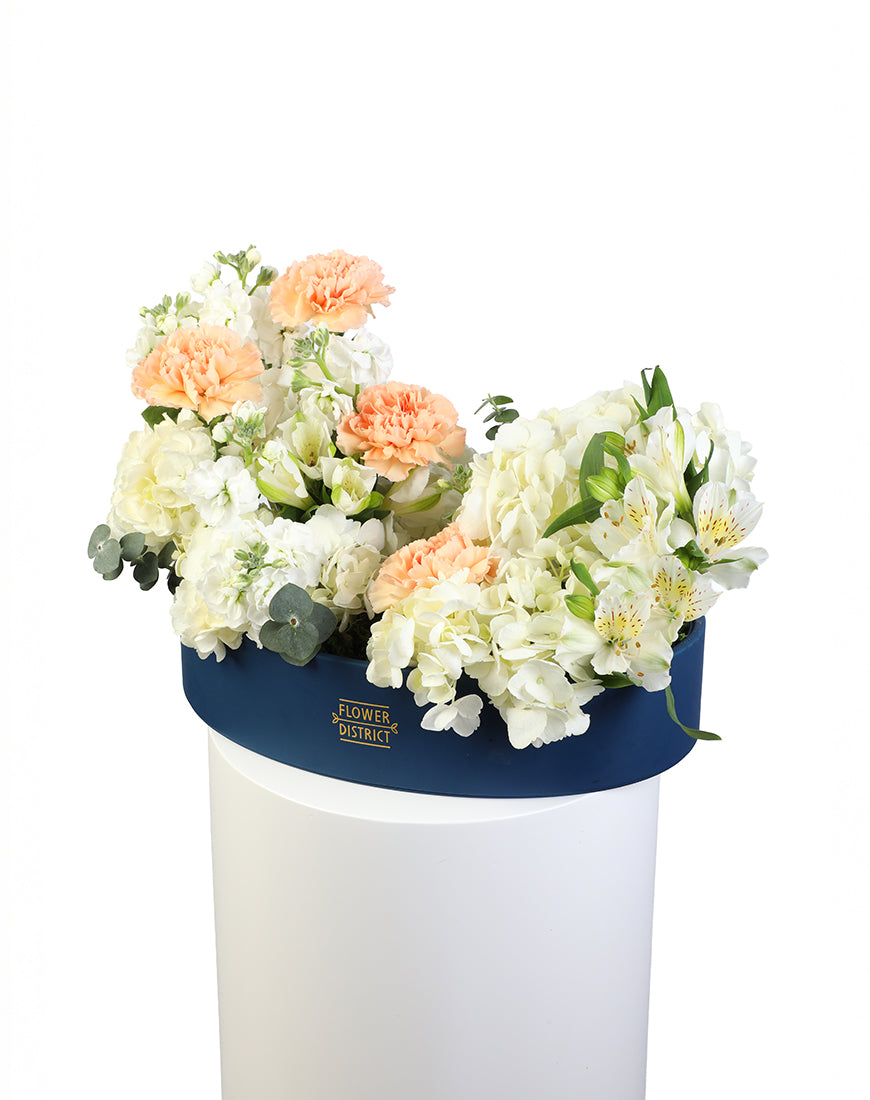 Peach Bloom Leather Tray Arrangement - Image 5