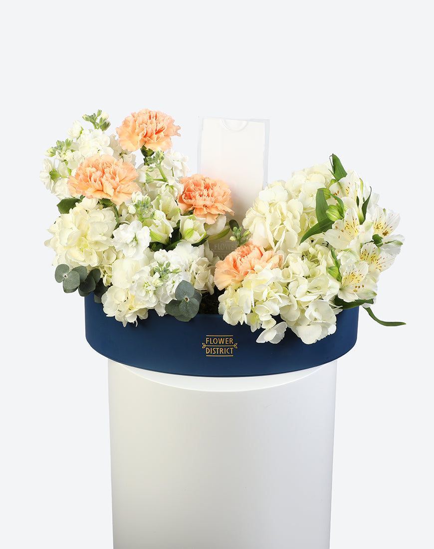 Peach Luxe Leather Tray Arrangement With Money Box - Image 2