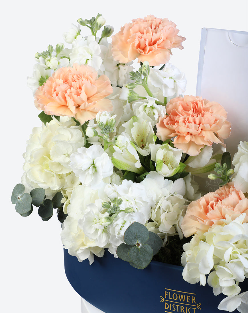 Peach Luxe Leather Tray Arrangement With Money Box - Image 3