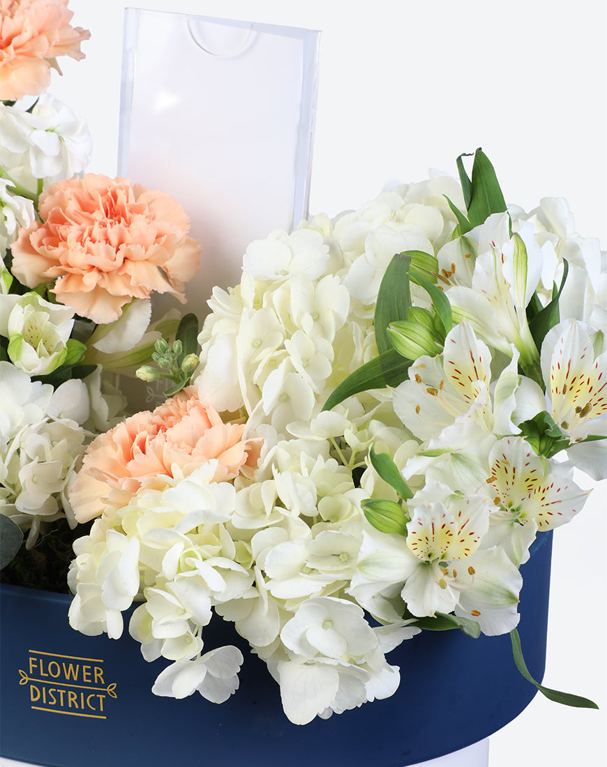 Peach Luxe Leather Tray Arrangement With Money Box - Image 4