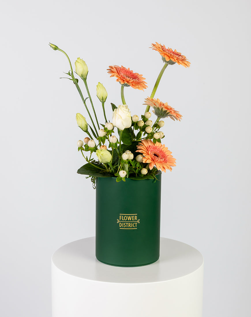 Peach & White Bloom Small Box Arrangement - Image 5