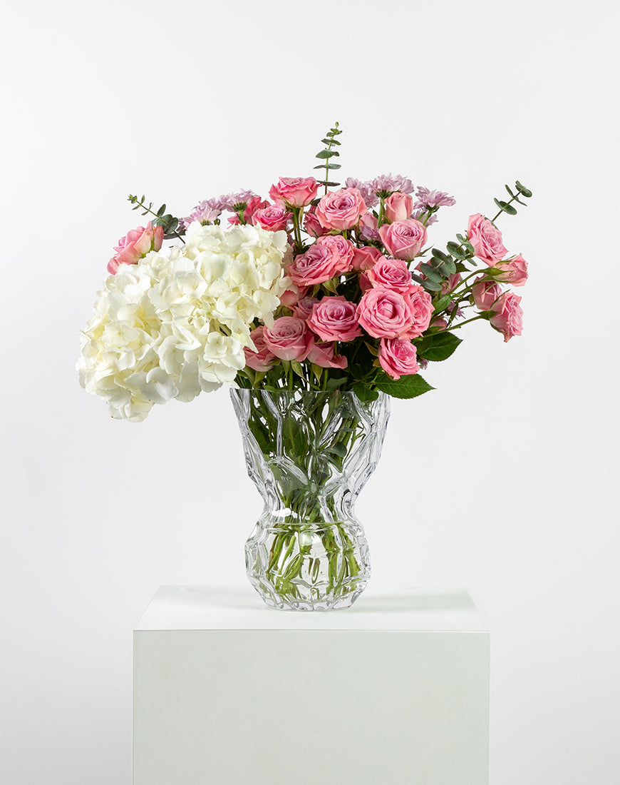 Pink And White Bloom Vase
