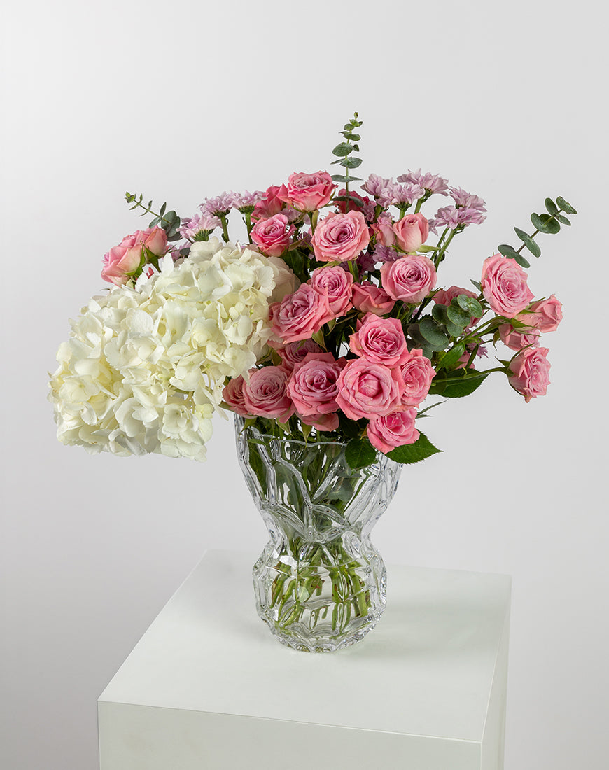 Pink And White Bloom Vase - Image 2