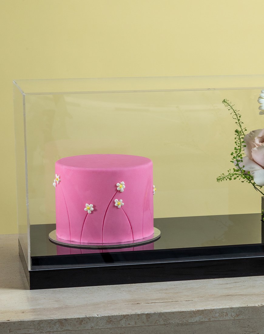 Pink Gerbera & Quicksand Rose Cake Box Set - Image 2