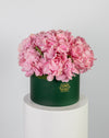 Pink Hydrangea in Large Green Box Arrangement - Image 2