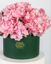 Pink Hydrangea in Large Green Box Arrangement - Image 3