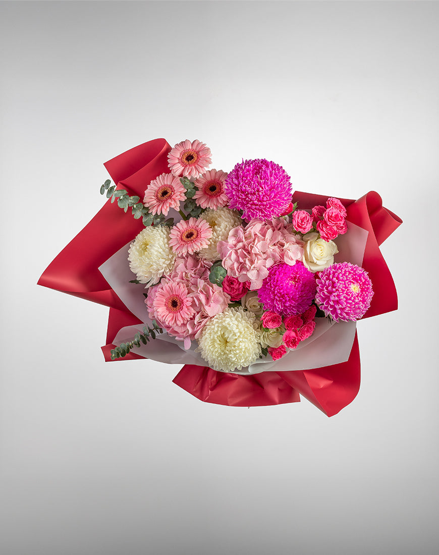 Pink Hydrangea & Rose Bouquet - Image 2