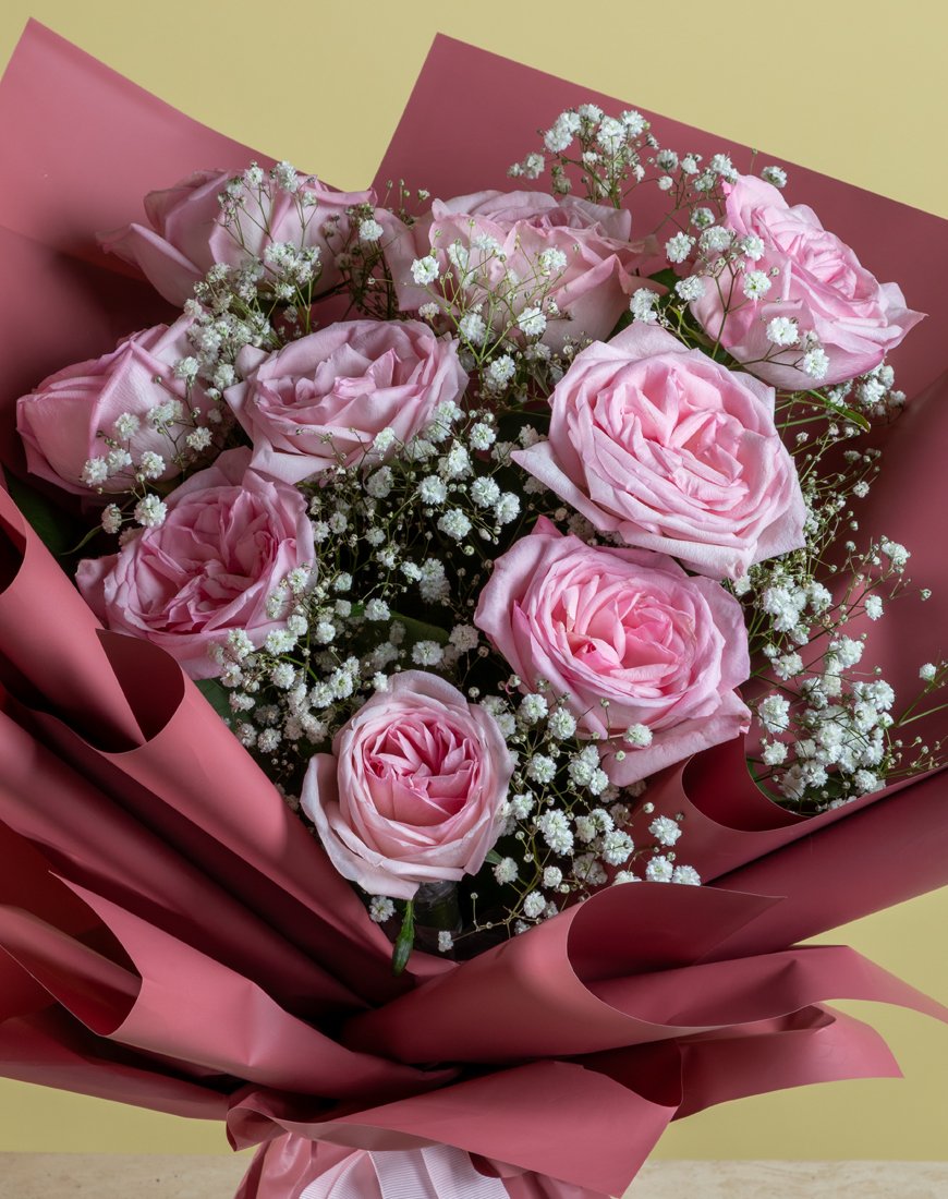 Pink Ohara & Gypsophila Bloom Bouquet - Image 2