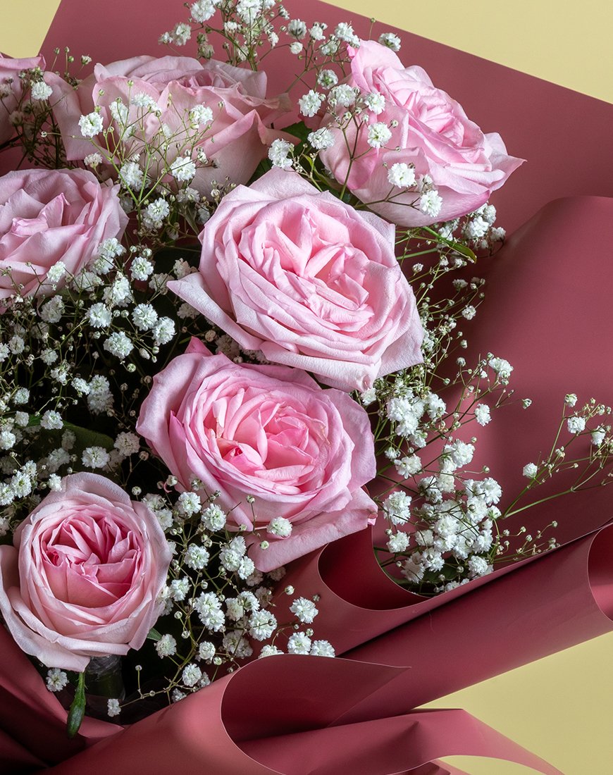 Pink Ohara & Gypsophila Bloom Bouquet - Image 3