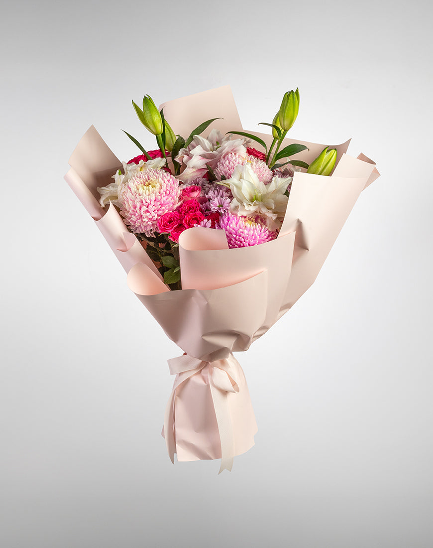 Pink Peony & Lily Bouquet