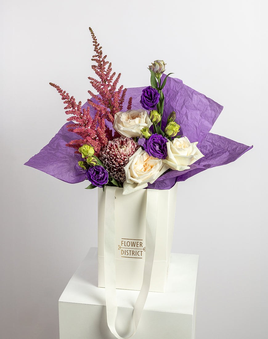 Pink & Purple Fresh Flower Bag - Image 2