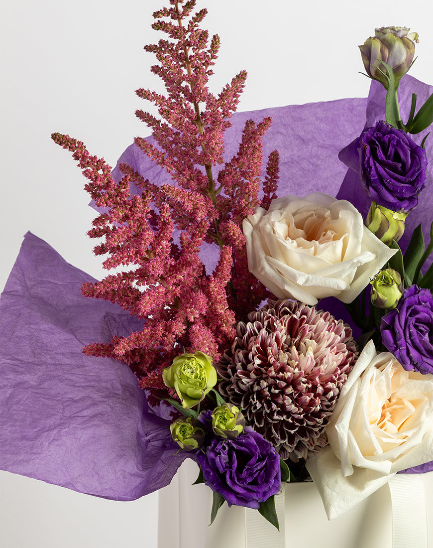 Pink & Purple Fresh Flower Bag - Image 3