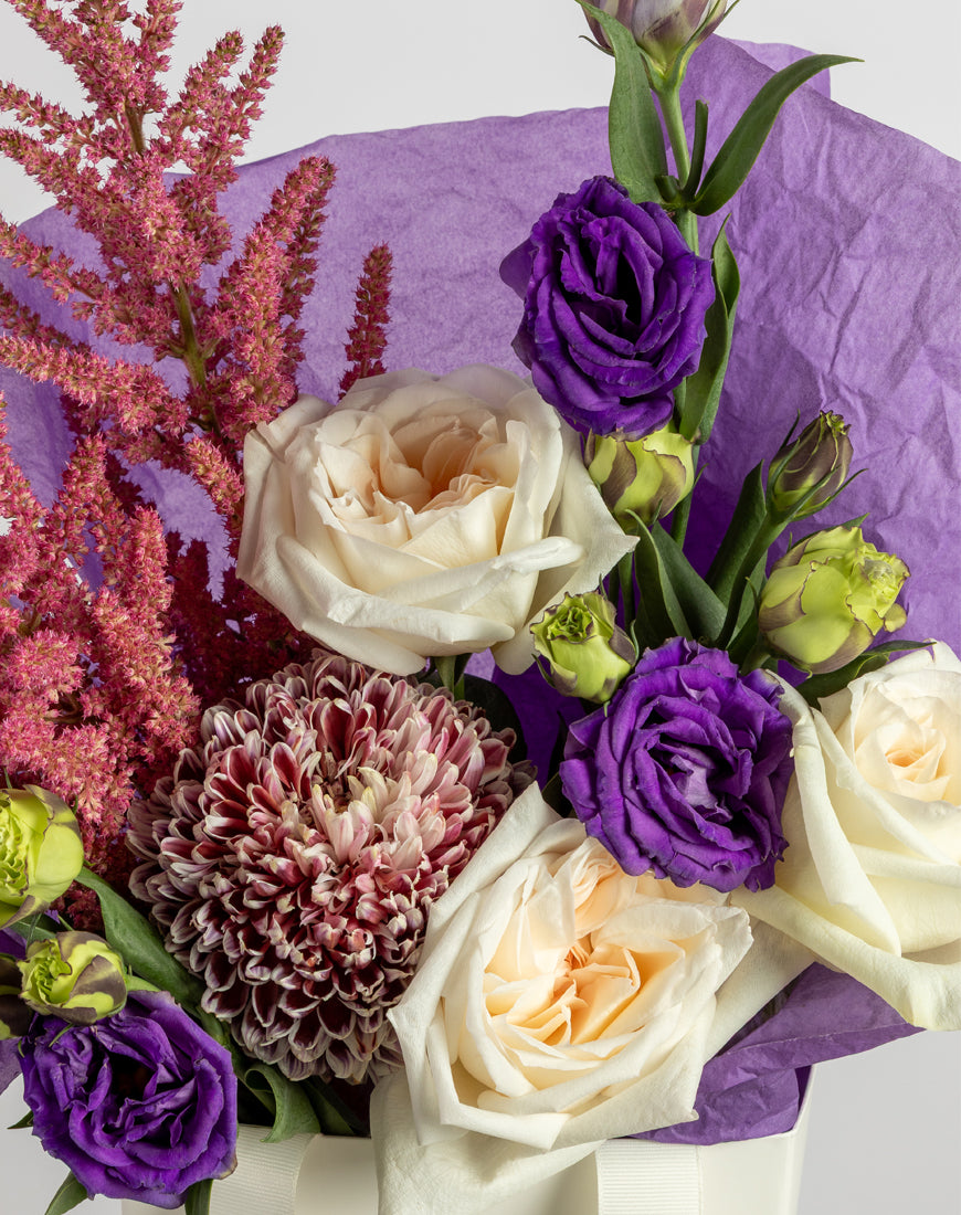 Pink & Purple Fresh Flower Bag - Image 4