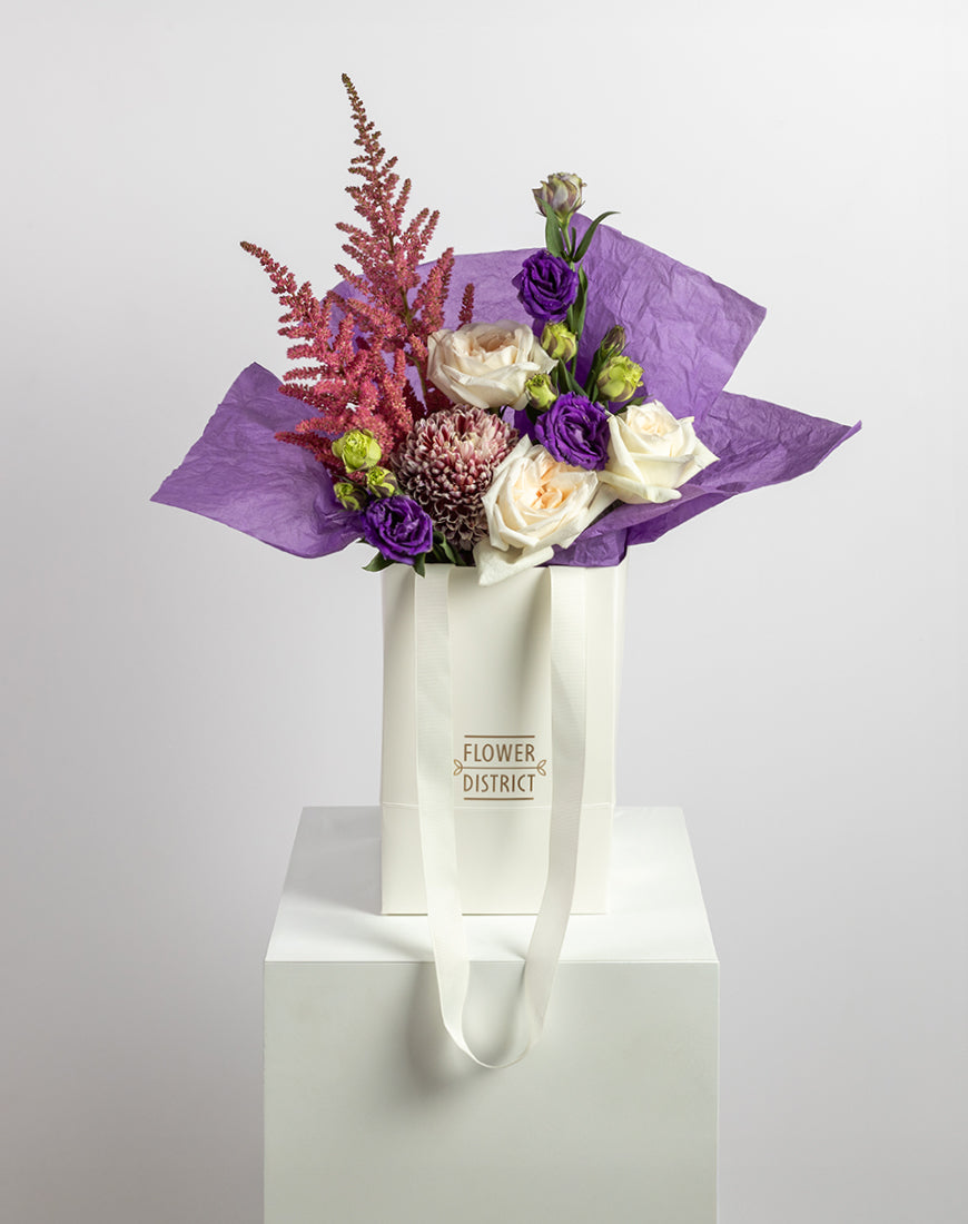 Pink & Purple Fresh Flower Bag - Image 5