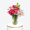 Pink Radiance Lily And Rose Vase